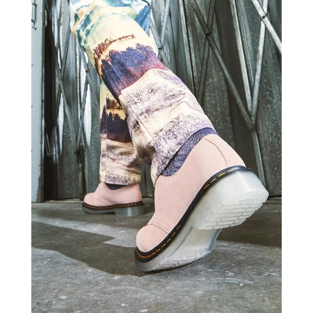 🆕 DR. MARTENS 1461 Iced Suede Oxford Shoes Pink 9 - Picture 4 of 12